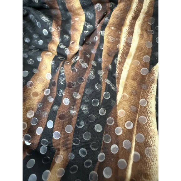 Cache Women’s M Strapless Asymmetrical Dress Brown Black Abstract Y2K Made USA - Picture 6 of 8